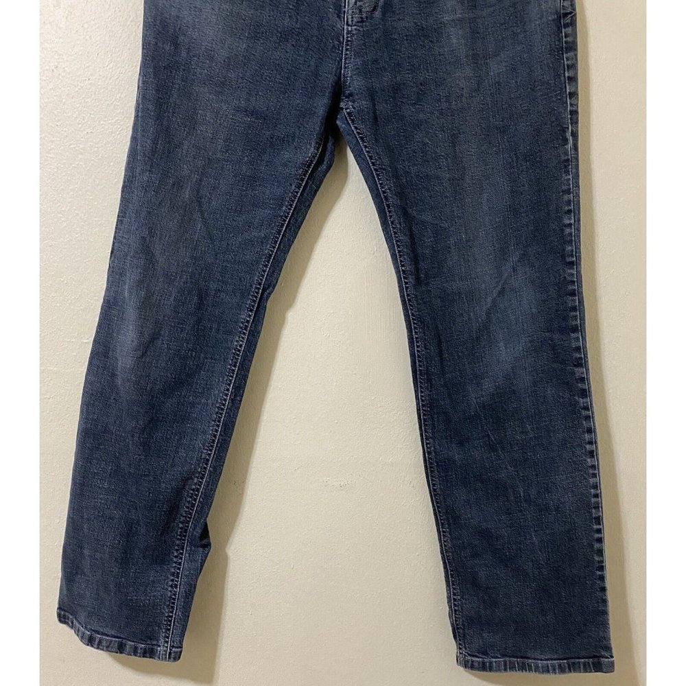 PrAna Men's Size 38 Blue Denim Casual Hiking Jeans 38" x 31" Born In Experience - Picture 3 of 9